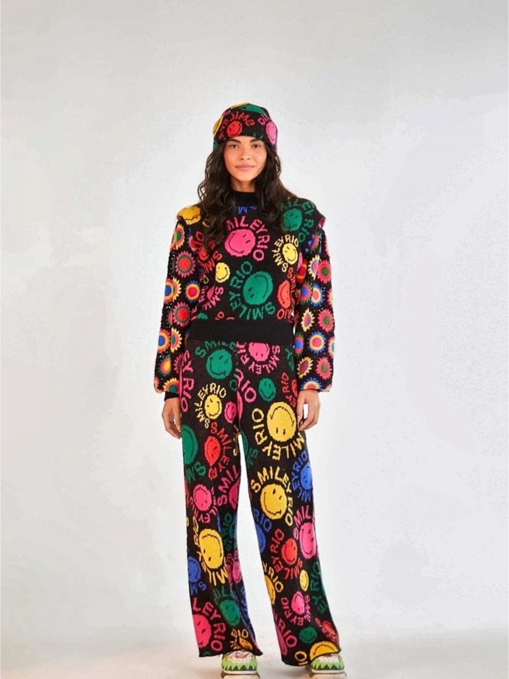 Farm Rio x Smiley Knit Pants